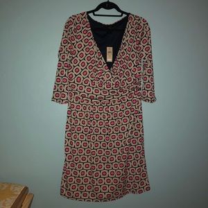 NWT geometric patterned business casual midi dress